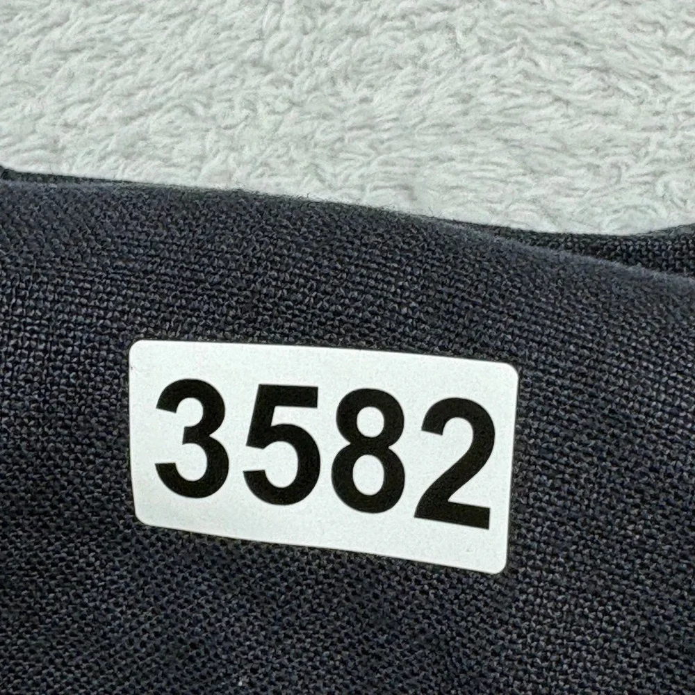 Eddie Bauer Mens Belgian Linen Pleated Cuffed Trousers Navy Blue Relaxed Fit 38
